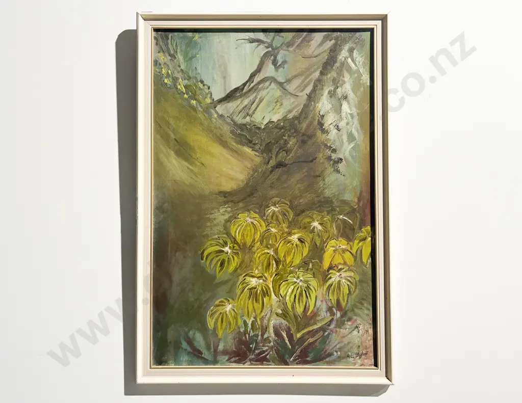 Adrian Stoykoff - Mountainside - Oil on Board Image 1++