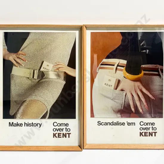 Two C1970's Kent Framed Cigarette Advertising Posters