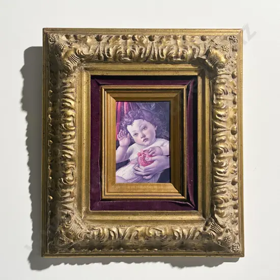 Reproduction Print in Ornate Gilt Wood Frame