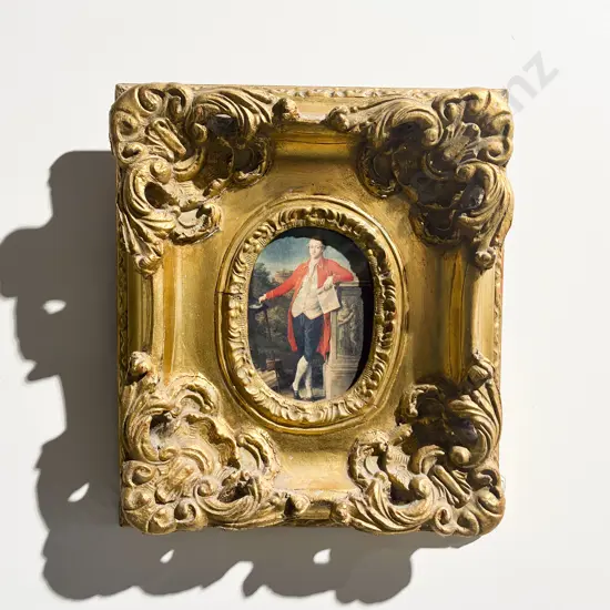 Reproduction Print in Ornate Gilt Wood Frame