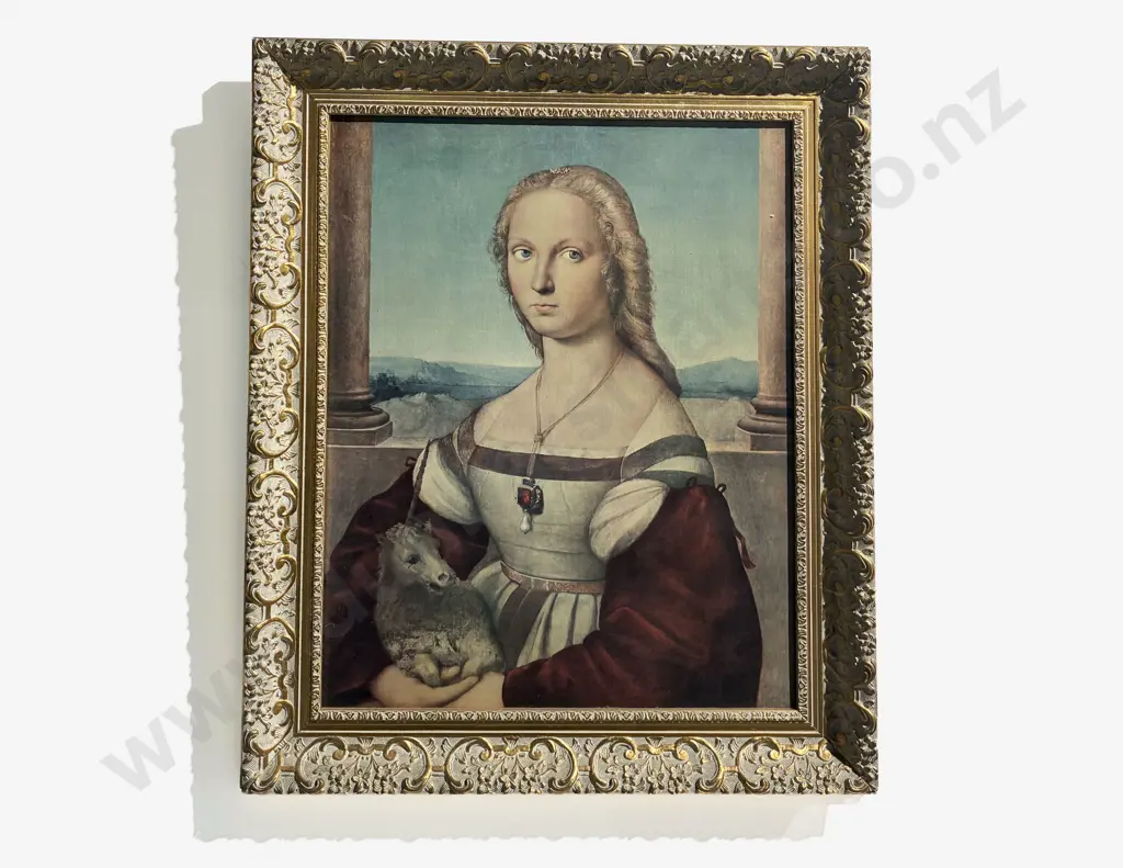 Reproduction Print in Ornate Gilt Frame Image 1++