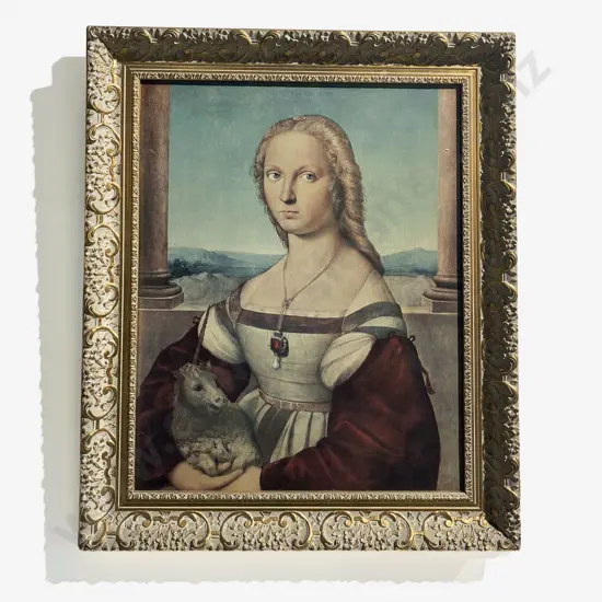 Reproduction Print in Ornate Gilt Frame