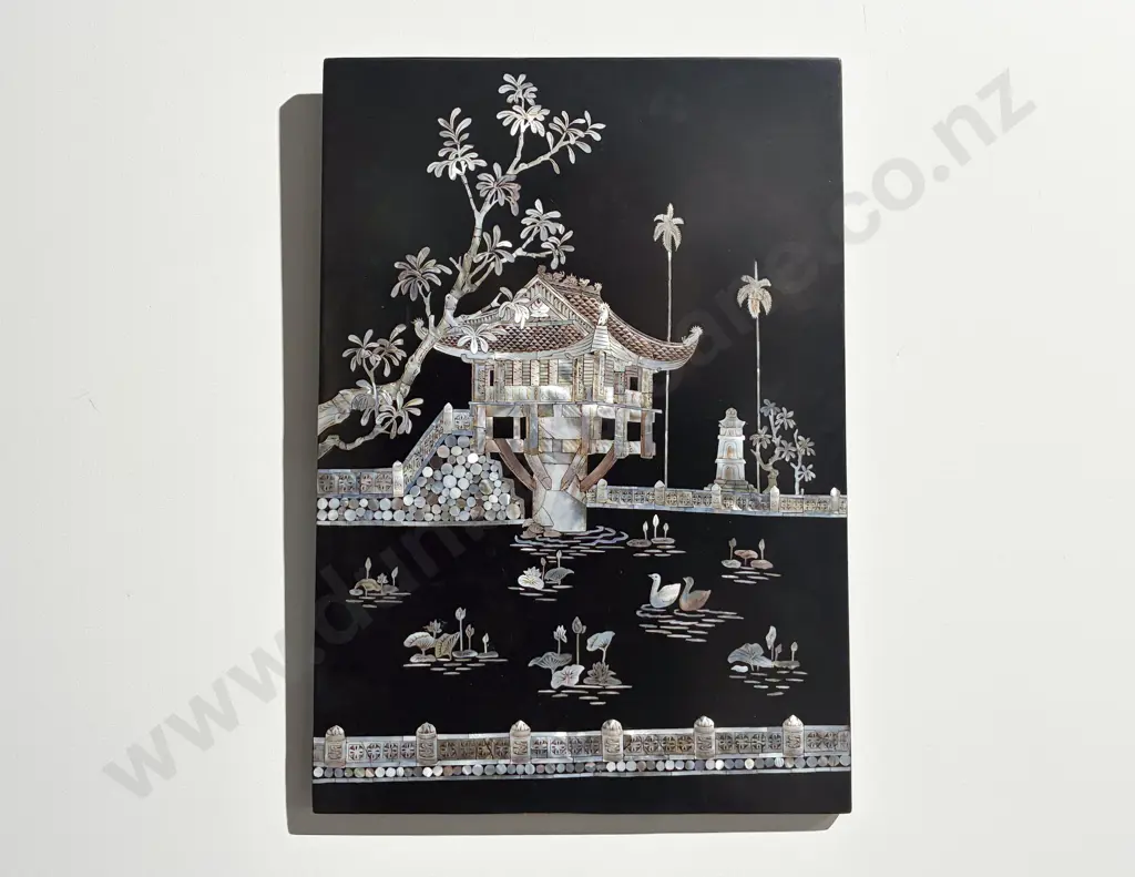 Japanese Lacquer & MOP Inlaid Panel Image 1++