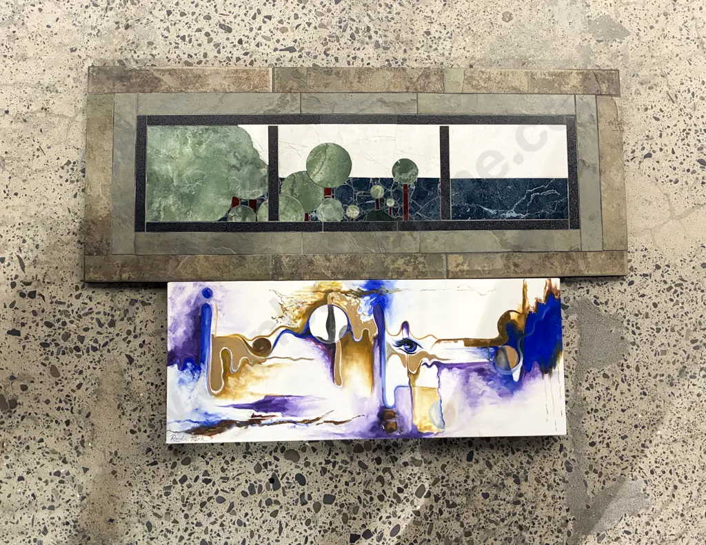 Mosaic Tile Artwork on Board Image 1++