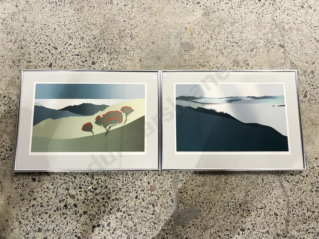 Malcolm Warr - "Triptych Wellington Harbour I II III - Screenprints Image 1++