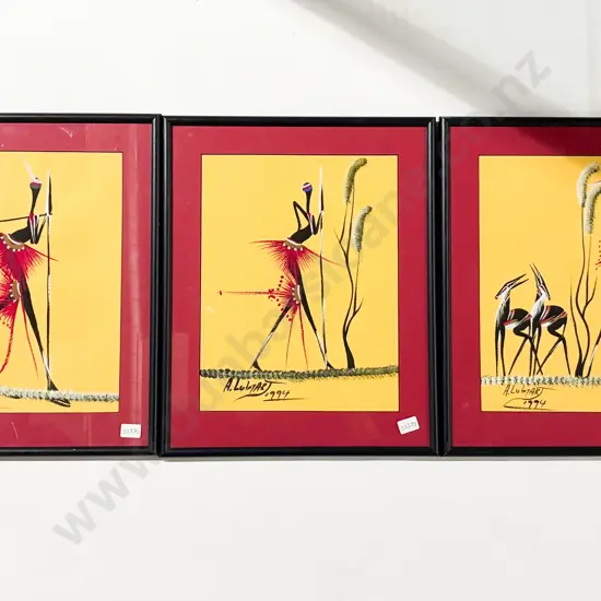 A Lubtart - Three Figurative Studies - Acrylic on Paper
