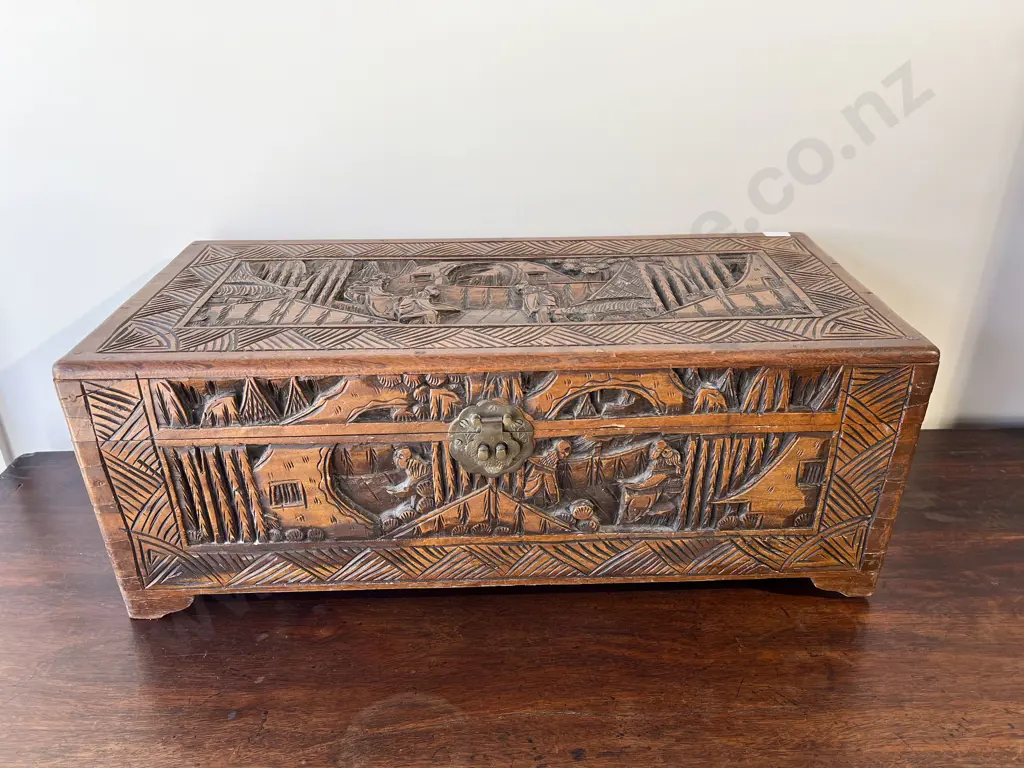 Small Carved Camphorwood Chest Image 1++