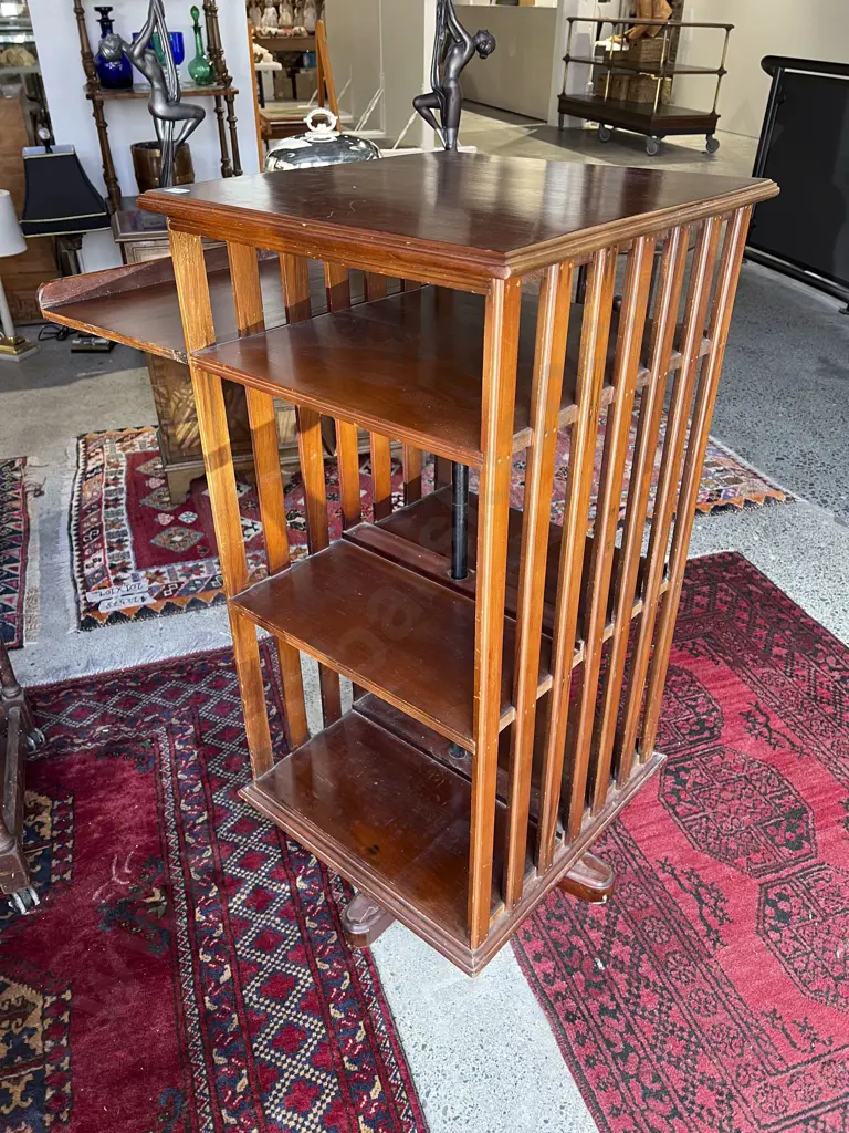 Mahogany Revolving Bookcase Image 1++