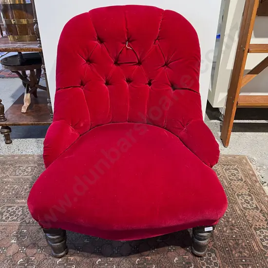 Vict Button Back Nursing Chair