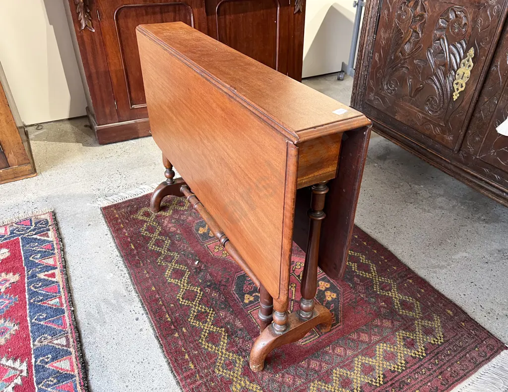 Vict Mahogany Sutherland Tea Table Image 1++