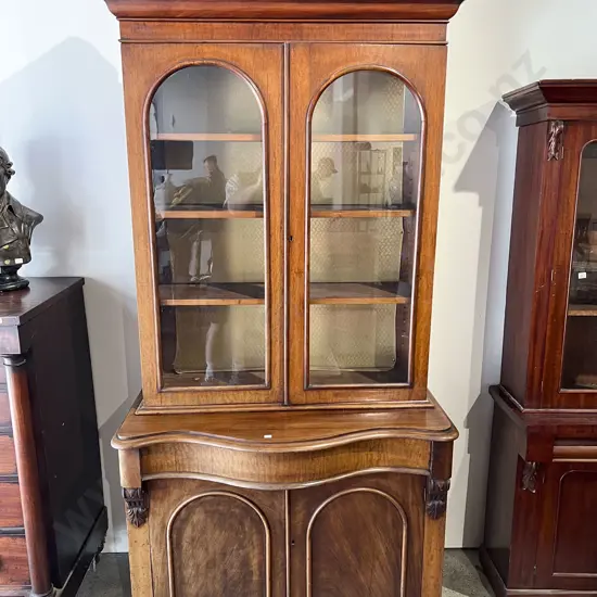Vict Mahogany Bookcase Cabinet