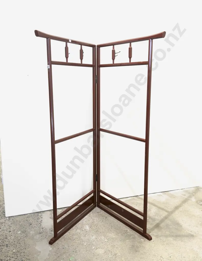 Japanese Red Lacquered Folding Kimono Stand Image 1++