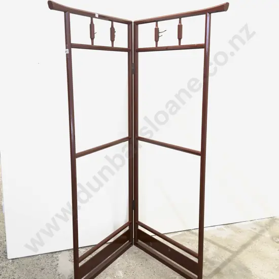 Japanese Red Lacquered Folding Kimono Stand