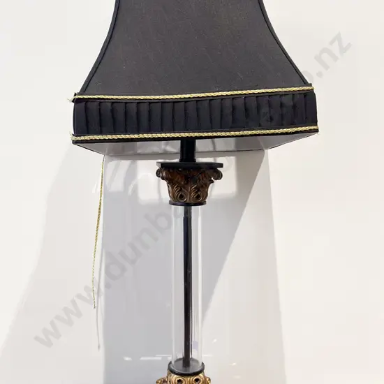 Glass Column Form Table Lamp