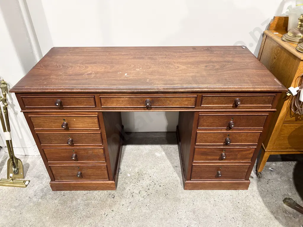 Mahogany Pedestal Desk Image 1++