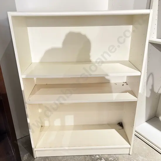 White Painted Low Bookcase
