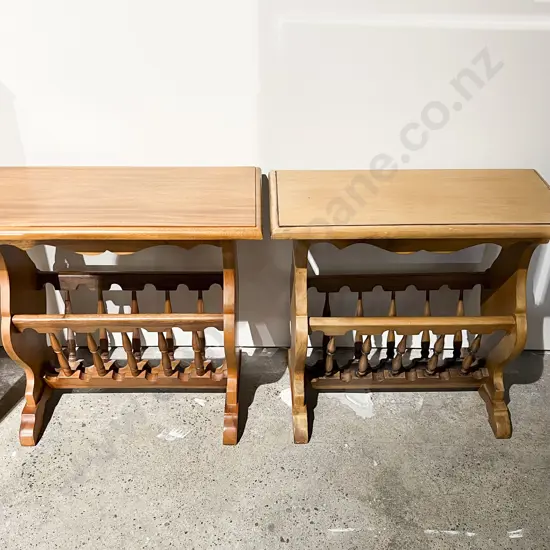 Pair of Occasional Tables/Magazine Racks