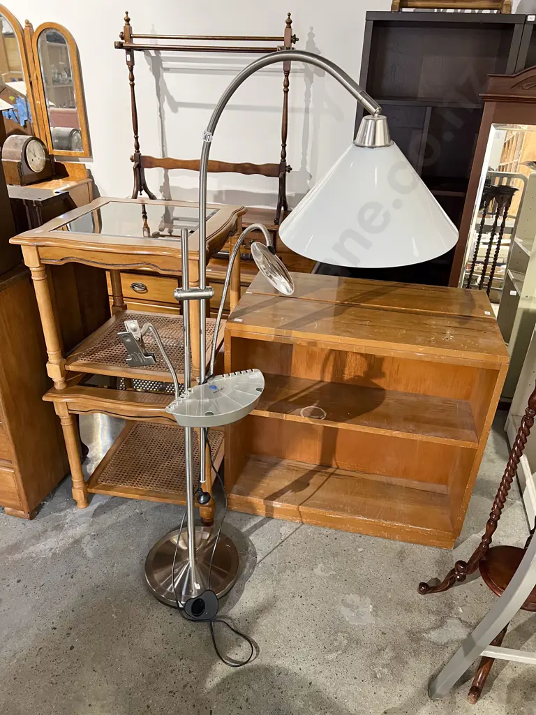 Modern Chrome Floor Standing Work Lamp Image 1++