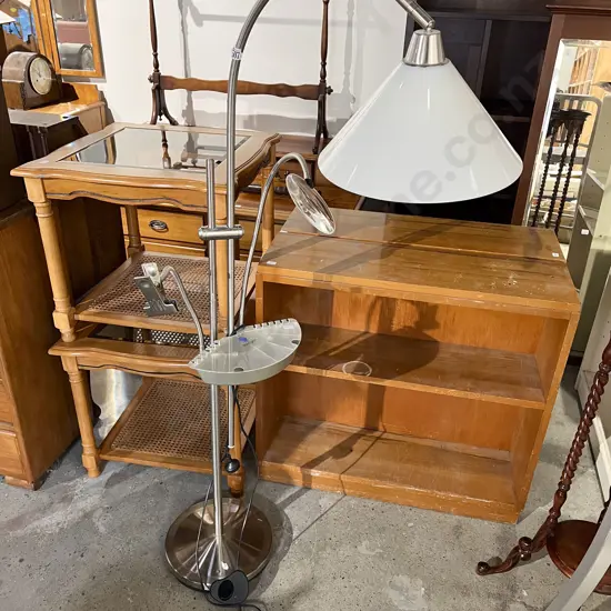 Modern Chrome Floor Standing Work Lamp