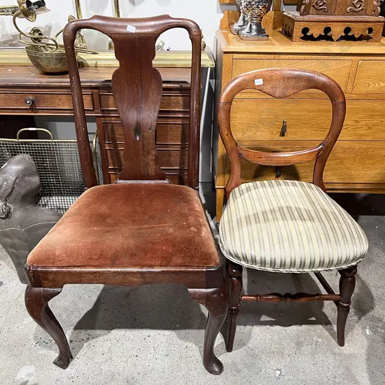 Mahogany Balloon Back Dining Chair together with Vict Dining Chair