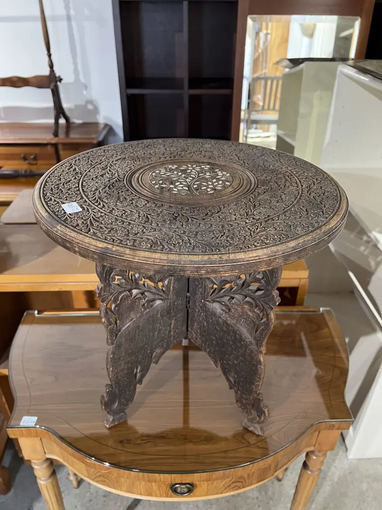 Chip Carved Occasional Table Image 1++