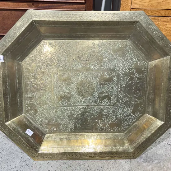 Large Indian Brass Tray