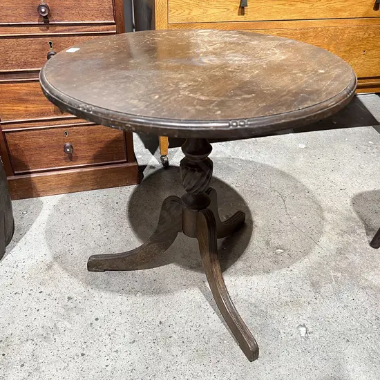 Mahogany Tripod Based Occasional Table