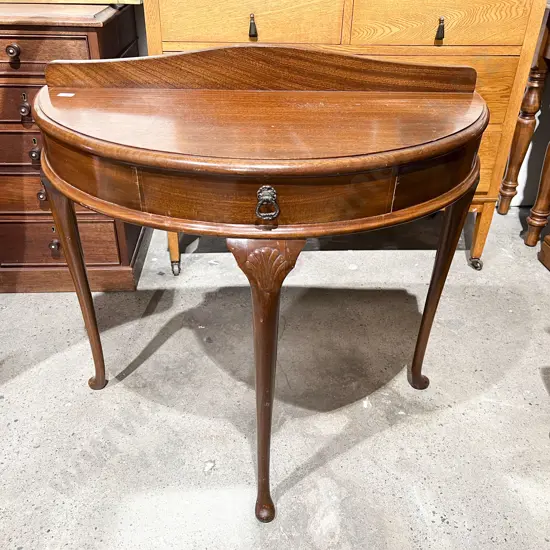 Mahogany D End Hall Table
