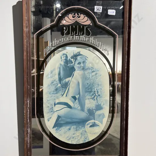 Vintage Pimms Alcohol Advertising Wall Mirror