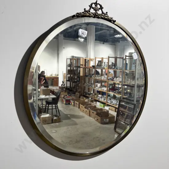 Circular Bevel Edged Wall Mirror