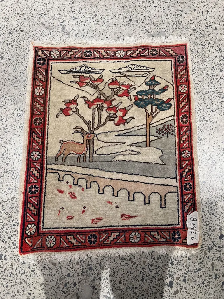 Persian Tabriz Pictorial Floor Rug Image 1++