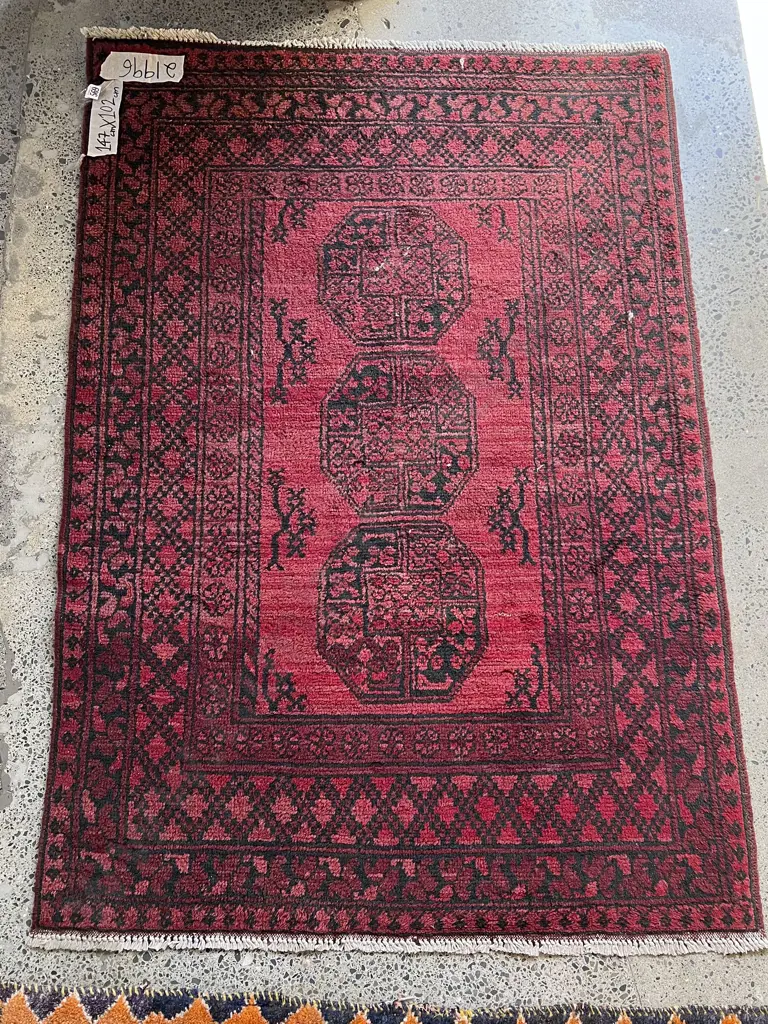 Afghan Turkoman Ersari Gol Floor Rug Image 1++