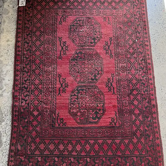Afghan Turkoman Ersari Gol Floor Rug