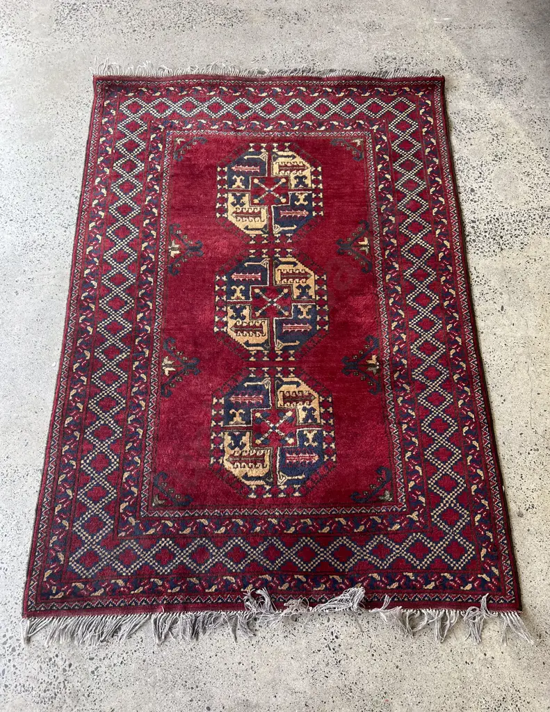 Indian Jalder Red Ground Floor Rug Image 1++