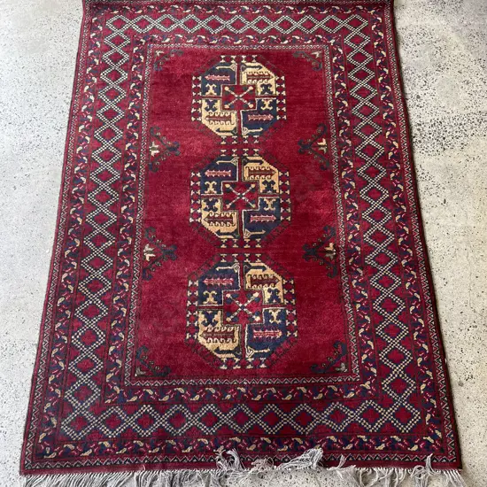 Indian Jalder Red Ground Floor Rug